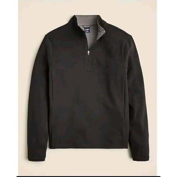 J.Crew Performance Half Zip Pullover COOLMAX Technology Black BW405 Size M NWT - Picture 2 of 12